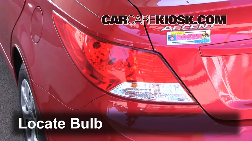 2013 Hyundai Accent GLS 1.6L 4 Cyl. Lights Turn Signal - Rear (replace bulb)